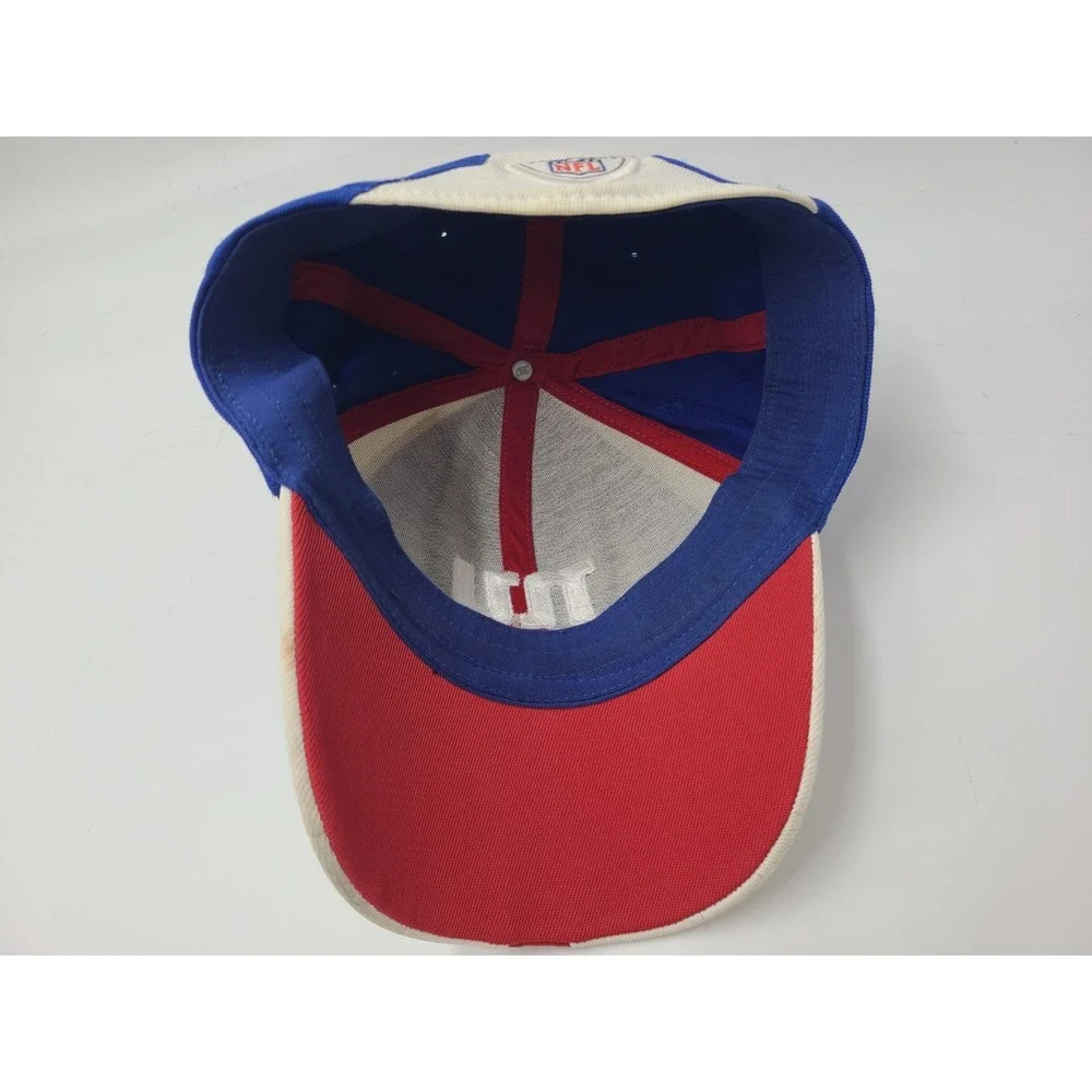 New York Giants Reebok Flex Fitted M-L Hat Cap Nylon Blend Men NFL Football Blue